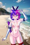  felid feline female genitals humanoid kawaifufuko kawaifufuko(character) mammal nude pussy shimakaze_(kancolle) solo 