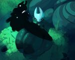  2023 absurd_res arthropod big_breasts big_penis black_body breasts detailed_background duo erection fecharis female genitals hi_res hollow_knight hornet_(hollow_knight) huge_breasts huge_penis larger_female male male/female nipples nude penis shade_(hollow_knight) size_difference smaller_male team_cherry thick_thighs veskorart 