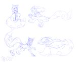  absurd_res all_fours girly hair hi_res long_hair long_tail nicky_(wot) rough_sketch running sleeping slim tail wot zoomies 