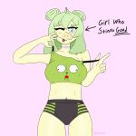  &lt;3 &lt;3_eyes 1:1 2023 absurd_res anthro artist_name big_breasts bikini blush breasts camel_toe choker clothed clothing digital_drawing_(artwork) digital_media_(artwork) dinosaur english_text female fingers gir_(invader_zim) goodbye_volcano_high green_hair hair hi_res invader_zim jewelry long_hair looking_at_viewer midriff navel necklace nickelodeon off_shoulder one_eye_closed ornithischian pink_background reptile scales scalie signature simple_background smile snoot_game solo stegosaurian stegosaurus stella_(gvh) swimwear teal_eyes text thyreophoran tongue tongue_out unknown_artist unknown_artist_signature wink winking_at_viewer yellow_body yellow_scales 