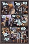  2023 anthro biped brown_body brown_fur clothed clothing colored comic detailed_background dialogue dialogue_box duo english_text enzo_(fxscreamer) eyewear felid feline fur fxscreamer glasses grey_body grey_fur hi_res inside male mammal speech_bubble text watts_(fxscreamer) webcomic 