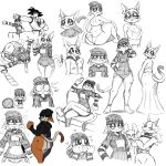  &lt;3 absurd_res anthro big_butt big_ears black_and_white black_eyebrows bottomwear butt camille_(fortnite) cat_tail clothed clothing dragon_ball dress ear_piercing ears_down ears_up epic_games expressions eyebrows felid feline female fortnite goku group hand_on_head hand_on_hip hat headgear headwear hi_res hoodie huge_hips huge_thighs humanoid mammal meow_skulls_(fortnite) monochrome necktie pack_leader_highwire panties pants piercing pivoted_ears red_necktie simple_background sitting smile sssonic2 stamen thick_thighs topwear underwear yellow_eyes 