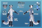  anthro atlas_(atlas_jkb) atlas_jkb black_body black_fur blue_body blue_fur blue_nose blue_pawpads blue_penis butt claws countershading digitigrade eyewear felid fur genitals glasses gloves_(marking) grey_body grey_fur hair hi_res leg_markings leopard_spots male mammal markings model_sheet narrowed_eyes pantherine pawpads penis snow_leopard socks_(marking) solo spots standing text twitter twitter_logo white_body white_fur white_hair 