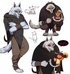  &lt;3 angry anthro armband barefoot belt belt_buckle black_claws black_ears black_eyes black_nose black_pupils black_sclera bodily_fluids boots bottomwear canid canine canis cape chibi clasp claws clenched_teeth cloak clothed clothing crossed_arms cute_expression cute_eyes death_(puss_in_boots) dialogue digitigrade domestic_cat dreamworks duo ears_down english_text eyes_closed facial_markings feathers feet felid feline felis fluffy fluffy_tail footwear frown fur green_eyes green_sclera grey_body grey_fur grin hand_behind_head happy hat hat_feather head_markings headgear headwear hi_res holding_object holding_weapon interspecies kneeling larger_anthro larger_male legwear long_tail looking_aside looking_at_another looking_at_partner looking_at_viewer looking_away looking_back looking_down loose_feather male male/male mammal markings mask_(marking) mostly_clothed multicolored_body multicolored_fur nervous nervous_expression nervous_grin nervous_smile nervous_sweat no_shoes orange_body pants patto_pib pink_nose pivoted_ears plantigrade poncho prick_ears pupils puss_in_boots_(dreamworks) puss_in_boots_(film) puss_in_boots_the_last_wish red_eyes scared shadow sharp_claws sharp_teeth sickle signature simple_background size_difference smaller_anthro smaller_male smile smirk sound_effects sparkles speech_bubble standing string striped_body striped_fur striped_markings stripes sweat sweatdrop symbol tabby_cat tail talking_to_another talking_to_partner teeth text thigh_boots thigh_highs tongue two_tone_body two_tone_fur weapon weapon_holster whiskers white_background white_body white_fur white_pupils wolf 