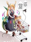  2girls absurdres blonde_hair crossover flandre_scarlet highres kobayashi-san_chi_no_maidragon long_hair multiple_girls one_side_up ougiikun red_eyes tohru_(maidragon) touhou 