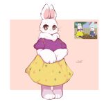  clothing female gown hi_res lagomorph leporid lightmizano mammal max_and_ruby rabbit ruby_(max_and_ruby) shirt short_stack simple_background solo topwear 
