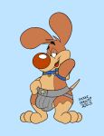  absurd_res anthro balls barely_visible_balls barely_visible_genitalia bulge clothing detailed_bulge doodle_(doodledoggy) doodledoggy genitals harness hi_res invalid_tag jockstrap male presenting solo toony underwear 