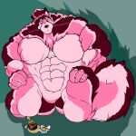  abs absurd_res alaskan_malamute anthro barazoku biceps big_muscles big_tail canid canine canis digital_media_(artwork) domestic_dog egg egg_yolk fluffy fluffy_tail fujiyama_samoyed_(artist) fur furniture_lamp gentle_giant gentleman hair hi_res himbo huge_muscles huge_thighs hyper hyper_muscles incubation lamp looking_at_viewer looking_worried macro male mammal muscular muscular_anthro muscular_male nordic_sled_dog nude pecs pink_body pink_fur pink_hair pink_nose simple_background size_difference solo spitz tail thick_thighs worried yanbara_(fujiyamasamoyed) 