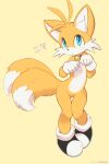  ancesra anthro bell bell_collar canid canine canis clothing collar fox fur gloves handwear hi_res male mammal miles_prower sega solo sonic_the_hedgehog_(series) tail 