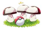  :o animal_focus black_eyes commentary_request foongus grass looking_at_object mushroom no_humans notice_lines poke_ball pokemon pokemon_(creature) pokemon_(game) pokemon_bw solid_oval_eyes white_background witoi_(roa) 