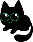  :3 alpha_channel ambiguous_gender black_body domestic_cat evil_face felid feline felis feral gooblie_2 green_sclera insane low_res mammal silly simple_background smile solo toony transparent_background 