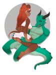  anthro anus balls bite biting_lip blush bottomwear brown_body brown_fur canid canine canis cheerleader cheerleader_outfit clothed clothing daisy_laine dobermann domestic_dog dragon duo female fur genitals green_body green_scales hair hi_res highlights_(coloring) hindpaw horn kabal_manegold long_hair male male/female mammal muscular muscular_male no_underwear partially_clothed paws penetration penile penile_penetration penis penis_in_pussy pinscher pussy red_hair riru-ku scales sex simple_background skirt tail vaginal vaginal_penetration white_highlights wingless_dragon 