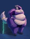  accessory anthro belly big_belly big_breasts big_butt blue_body blue_eyes blue_fur blue_hair breasts butt canid canine clothing female footwear fox fur furgonomics hair head_scratch hi_res jewelry krystal lumieart mammal nintendo obese obese_female overweight overweight_female purple_clothing ring solo star_fox suit tail tail_accessory tail_jewelry tail_ring thick_thighs torn_clothing wardrobe_malfunction white_body white_fur wide_hips 