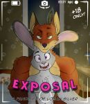  absurd_res anthro breasts canid canine chest_tuft comic cover cover_art cover_page disney female fox front_view fur green_eyes grey_body grey_fur hair hi_res judy_hopps lagomorph leporid logan_silver looking_at_viewer male male/female mammal muscular muscular_anthro muscular_male nick_wilde purple_eyes rabbit red_body red_fox red_fur red_hair size_difference tuft white_body white_fur zootopia 