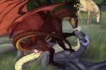  absurd_res anal dragon feral genitals hi_res male male/male penis riding savadk sex 