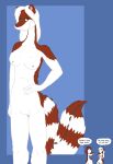  ailurid breasts calvin_(tabbiewolf) canid canine canis crossgender domestic_dog dragon english_text husky hybrid mammal mustelid nordic_sled_dog otter red_panda spitz tabbiewolf text 