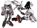  absurd_res animatronic armor black_eyes clothing cyberlord1109 disney exclamation_point female hat headgear headwear hi_res judy_hopps lagomorph leporid lying machine mammal pupils rabbit robot roller_skates simple_background solo text white_background yellow_pupils zootopia 