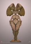  anthro breasts fan_character female generation_4_pokemon genitals hi_res idol lo lopunny nintendo nipples nude pokemon pokemon_(species) pussy sculpture statue 