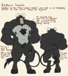  bastoro black_bull bovid bovine cattle english_text fantasy male mammal model_sheet muscular muscular_male rickleone text 