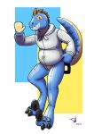  animate_inanimate anthro clothing dinosaur dromaeosaurid dromiel_(squeakyhoodedraptor) hi_res inflatable jacket living_inflatable male permagrin reptile rubber scalie solo squeakyhoodedraptor theropod topwear 