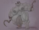  2023 abs anthro areola arm_wraps balls biceps big_balls big_muscles big_nipples big_pecs big_penis biped black_claws black_sclera canid canine canis claws death_(puss_in_boots) deltoids dreamworks dual_wielding flaccid foreskin fur gabgbb genitals glans grey_background grey_body grey_fur grey_nipples grey_penis hi_res holding_object holding_weapon huge_balls huge_muscles huge_nipples huge_penis huge_thighs humanoid_genitalia humanoid_penis hyper hyper_balls hyper_genitalia hyper_penis male mammal melee_weapon multicolored_body multicolored_fur muscular muscular_anthro muscular_male navel nipples nude obliques pecs penis pink_glans pubes puss_in_boots_(film) puss_in_boots_the_last_wish quads red_eyes sickle signature simple_background smile solo teeth thick_penis thick_thighs throbbing throbbing_penis two_tone_body two_tone_fur vein weapon wolf wraps 