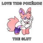  ambiguous_gender bell bell_collar collar ear_piercing ear_ring eeveelution feral fluffy fluffy_(luvbunny) fluffy_tail freckles freckles_on_thighs generation_6_pokemon girly luvbunny meme neck_tuft nintendo piercing pokemon pokemon_(species) purple_eyes ring_piercing solo sylveon tail text tuft 
