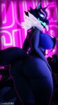  3d_(artwork) absurd_res anthro big_breasts breasts butt butt_focus canid canine canis digital_media_(artwork) epic_games female fortnite hi_res highwire joshiesfm mammal nipples pack_leader_highwire public public_exposure public_nudity solo teasing watermark wolf 