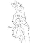  2018 anthro butt half-closed_eyes hi_res lombax looking_at_viewer looking_back male mammal marcushunter mouth_closed narrowed_eyes nude ratchet ratchet_and_clank rear_view signature smile smiling_at_viewer solo sony_corporation sony_interactive_entertainment standing tail tail_tuft tuft 