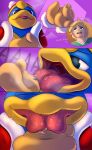  2022 absurd_res anthro anthro_pred avian begging_to_stop bird bodily_fluids digital_media_(artwork) duo excessive_saliva hi_res human human_prey king_dedede kirby_(series) larger_anthro larger_male licking macro male mammal micro nintendo penguin saliva size_difference smaller_human smaller_male suddendraft tongue tongue_out 