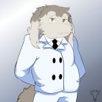  2023 clothing digital_drawing_(artwork) digital_media_(artwork) equid equine friday_night_funkin&#039; fur guispe_opockjha hi_res horse looking_at_viewer male mammal pony ryan_d simple_background solo suit watermark white_clothing white_suit 