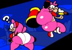  amy_rose anthro anus big_butt black_eyes bottomless butt clothed clothing dress eulipotyphlan female footwear genitals hair hammer hedgehog holding_hammer holding_object holding_tool huge_butt looking_at_viewer looking_back mammal panties pink_body pink_hair pussy question_mark sega shoes solo sonic_the_hedgehog_(series) superiorfox tools underwear 