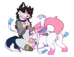  absurd_res alpha_channel black_collar black_hair black_sclera bloominglynx blue_eyes canid collar duo eeveelution female feral feral_on_feral fur generation_6_pokemon genitals grey_body grey_fur hair hi_res humanoid_genitalia humanoid_pussy humanoid_pussy_on_feral male male/female mammal markings narrowed_eyes nintendo no_pupils oral oral_penetration pawpads penetration penis_in_mouth pink_body pink_fur pokemon pokemon_(species) pussy sitting spiked_collar spikes sylveon white_body white_eyes white_fur yellow_markings yellow_pawpads 