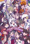  6+boys 6+girls :d :p akamatsu_kaede amami_rantaro angel animal_costume animal_ears animal_hands antenna_hair arms_up ascot black_cape black_gloves black_headwear blonde_hair blunt_bangs blush bow bowtie breasts brown_eyes brown_hair cape cat_ears cat_paws chabashira_tenko cigarette danganronpa_(series) danganronpa_v3:_killing_harmony dark-skinned_female dark_skin everyone eyepatch gem ghost_costume glasses gloves goggles goggles_on_head gokuhara_gonta green_hair green_ribbon grey_hair hair_ornament hair_over_one_eye hair_ribbon hair_scrunchie hairband halloween_costume hand_up happy_halloween harukawa_maki hat highres hood hood_up hoshi_ryoma iruma_miu jiangshi k1-b0 long_hair long_sleeves maid_headdress mask mask_on_head medium_breasts mole mole_under_eye momota_kaito multiple_boys multiple_girls nota_sayaka nun ofuda oma_kokichi orange_bow orange_bowtie pirate_costume red_bow red_bowtie red_cape red_eyes red_hair red_hairband red_scrunchie ribbon saihara_shuichi scrunchie sheep_costume shinguji_korekiyo shirogane_tsumugi shirt short_hair skeleton_costume smile steampunk tojo_kirumi tongue tongue_out translation_request two-tone_cape vampire white_hair white_shirt witch witch_hat wolf_costume yonaga_angie yumeno_himiko 