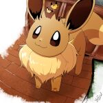  3_toes 4_legs :3 ambiguous_gender brown_body brown_fur eevee feet feral fur generation_1_pokemon looking_at_viewer neck_tuft nintendo pokemon pokemon_(species) prick_ears solo tail toes tuft uwaaaaaaaaooooi 