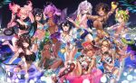  6+girls :3 absurdres alcohol amai_umimaru amonti_ado_(vtuber) animal_ears animal_print ashton_marten_(vtuber) ass bare_shoulders bell bikini black_bikini black_hair blue_bow blue_eyes blue_hair blue_one-piece_swimsuit blunt_bangs blush bon_(vtuber) bow breasts brown_hair cat_ears cat_girl cat_tail ceelio_(vtuber) character_request check_character choker clarabelle_(vtuber) cleavage closed_mouth cow_ears cow_girl cow_print cow_tail cup dangle_earrings dark-skinned_female dark_skin drinking_glass earrings esper_(vtuber) eyepatch fang food freckles green_eyes green_hair grey_eyes grey_hair hair_bow hair_ornament hair_over_one_eye hairclip hakoneko_(marisa19899200) highres holding holding_cup holding_food holding_popsicle indie_virtual_youtuber innertube jewelry large_breasts long_hair looking_at_viewer mae_hayami medium_breasts mouse_ears mouse_girl mouse_tail multicolored_hair multiple_girls navel nebu_(vtuber) neck_bell nuya_(vtuber) one-piece_swimsuit one_eye_closed open_mouth orange_hair parted_bangs pink_hair ponytail popsicle purple_bikini purple_eyes purple_hair purple_nails red_eyes second-party_source short_hair short_twintails smile souly_(vtuber) swimsuit tail thick_eyebrows thigh_garter twintails underboob v virtual_youtuber white_bikini wine wine_glass x_hair_ornament yellow_eyes 