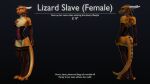  2023 3d_(artwork) anthro biped black_background claws clothing collar corset digital_media_(artwork) english_text flat_chested hi_res horn legwear lingerie multicolored_body orange_body orange_scales reptile ruaidri scales scalie simple_background solo text thigh_highs toe_claws topwear yellow_body 