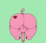  &lt;3 anthro balls big_butt big_penis butt butt_heart cartoon_network d0ncassidy digital_media_(artwork) genitals green_background male mammal mao_mao:_heroes_of_pure_heart penis pink_body pinky_(mao_mao) presenting presenting_hindquarters rear_view rhinoceros simple_background solo thick_thighs 