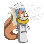  alpha_channel ambiguous_gender anthro buizel dumderg generation_4_pokemon multi_tail nintendo pokemon pokemon_(species) simple_background tail transparent_background water_cooler 