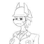  anthro canid canine canis clothing cyberconnect2 domestic_dog female fuga:_melodies_of_steel hair heidel_beeren humanoid inspirational little_tail_bronx mammal nervous short_hair solo uniform unknown_artist 