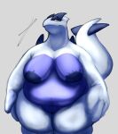  absurd_res anthro areola avian belly big_areola big_breasts big_butt big_forearms big_hands blue_eyes breasts butt curvy_figure digital_media_(artwork) eye_moisturizer female forearms generation_2_pokemon genitals hi_res legendary_pokemon looking_at_viewer lugia nintendo nipples nude overweight overweight_anthro overweight_female plump_labia pokemon pokemon_(species) pussy simple_background solo tail thick_neck thick_thighs wide_hips 