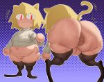  :3 absurd_res animal_humanoid anus big_butt blonde_hair bodily_fluids bottomless breasts butt cat_humanoid chubby_female chubby_humanoid clothed clothing felid felid_humanoid feline feline_humanoid female forastero genitals hair hi_res huge_butt humanoid legwear looking_at_viewer mammal mammal_humanoid neco-arc pubes pussy red_eyes smile solo sweat sweater thick_thighs thigh_highs topwear tsukihime type-moon white_body white_skin wide_hips 