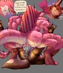  amazon_position anal anal_knotting anal_penetration anthro asphyxiation balls big_dom_small_sub big_penis bodily_fluids canid canine choking cum cum_drip cum_in_ass cum_inside dinosaur dominant dominant_male dorsal_frill dripping duo fox frill_(anatomy) genital_fluids genitals hi_res kendryzak knot knotting larger_penetrated licking licking_lips lying male male/male mammal on_back penetration penis pink_body pink_scales power_bottom reptile scales scalie sex simple_background size_difference spinosaurid spinosaurus stretched_anus text theropod tongue tongue_out translation_check translation_request 