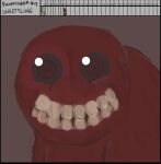  ambiguous_gender creepy feral fluffy_pony fur gr1m_1 hi_res jellenheimer nightmare_fuel red_body red_eyes red_fur solo teeth 