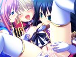  3girls ass black_panties black_ribbon blonde_hair breast_sucking breasts censored closed_eyes clothes_lift cum cum_in_pussy cum_overflow cumdrip detached_sleeves dress dress_lift elbow_gloves folded game_cg gloves groin groping hair_between_eyes hair_ornament haruno_sakura_(stellula_eques) himemiya_hiori invisible_penis kodama_izayoi koku legs_up long_hair lying magical_girl mosaic_censoring multiple_girls nipple_tweak no_panties non-web_source on_back open_clothes open_dress open_mouth panties pink_dress pussy pussy_juice pussy_juice_trail red_eyes ribbon saliva saliva_trail sex small_breasts socks spread_legs spread_pussy stellula_eques straight_hair thighhighs tongue tongue_out twintails underwear vaginal white_gloves white_thighhighs wince 