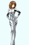  absurdres ayanami_rei bodysuit breasts cosplay cyborg-institute highres medium_breasts neon_genesis_evangelion pilot_suit plugsuit skin_tight suzumiya_haruhi suzumiya_haruhi_no_yuuutsu 