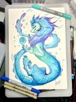  absurd_res aquatic_dragon disney dragon female feral hi_res marine photo raya_and_the_last_dragon sisu_(ratld) solo stirren traditional_media_(artwork) 