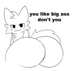  anthro big_butt blush boy_kisser_(meme) butt chest_tuft dialogue domestic_cat english_text felid feline felis fluffy fluffy_tail fur huge_butt huge_hips looking_at_viewer looking_back male male/male mammal mauzymice mischievous presenting presenting_hindquarters silly_cat_(mauzymice) simple_background smile smirk solo tail talking_to_viewer text thick_thighs tuft unknown_artist white_background white_body white_fur wide_hips 