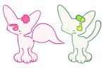  ambiguous_gender ambiguous_species drugs duo female_(lore) feral labbit1337 male_(lore) pills simple_background white_background 