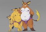  absurd_res anthro belly briefs bulge clothed clothing generation_1_pokemon generation_2_pokemon group hand_on_head hi_res male minedoo moobs navel nintendo nipples obese obese_male overweight overweight_male pichu pikachu pokemon pokemon_(species) raichu smile tail thick_thighs trio underwear underwear_only 
