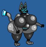  anthro big_breasts big_butt breasts butt dahliathefox felid feline female huge_breasts huge_butt hyper hyper_breasts hyper_butt karfass_(dahliathefox) machine mammal robot sex_bot shaded simple_background simple_shading solo 